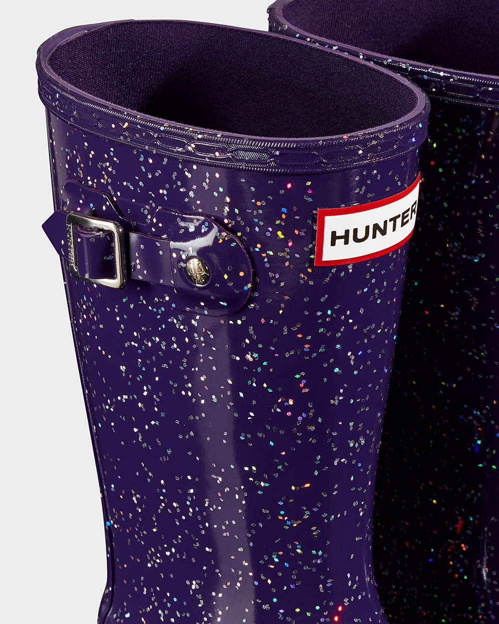 Galochas Hunter Criança Azuis Roxo - Original Big Giant Glitter - 87YGTCRLO